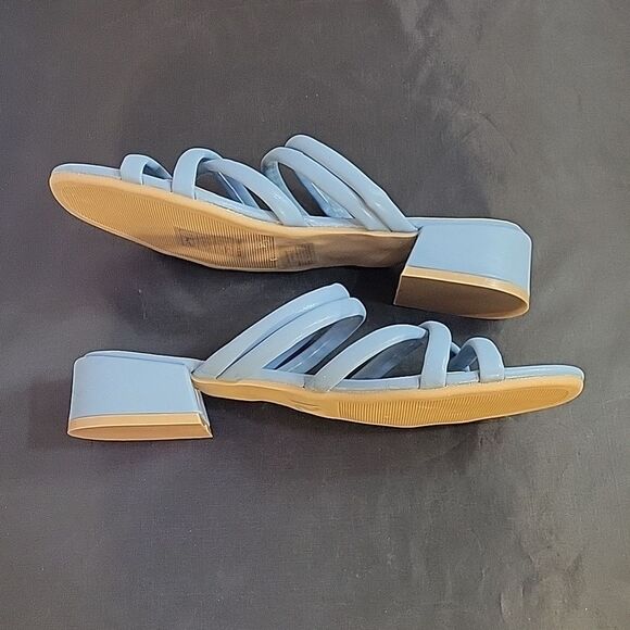 BRAND NEW LYNX LOW BLOCK HEEL SQUARE TOE CRISSCROSS MULTI-STRAP SANDAL - Picture 9 of 16